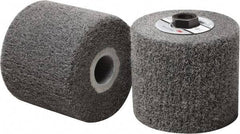3M - 4-1/2" Diam Aluminum Oxide Match & Finish Flap Brush - 5/8-11 Thread, 4" Wide, Density 5, Nonwoven, Medium Grade, 3,500 Max RPM - USA Tool & Supply