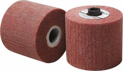 3M - 4-1/2" Diam Aluminum Oxide Match & Finish Flap Brush - 5/8-11 Thread, 4" Wide, Density 5, Nonwoven, Medium Grade, 3,500 Max RPM - USA Tool & Supply
