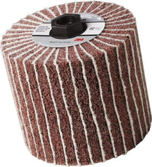 3M - 4-1/2" Diam 150 Grit Aluminum Oxide Unmounted Flap Wheel - 5/8-11 Threaded Hole, 4" Wide, Nonwoven & Coated, Grade Fine, 3,500 Max RPM - USA Tool & Supply