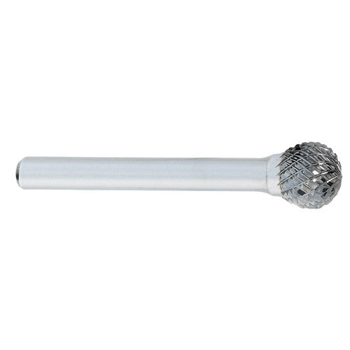 ‎SD-3 -9mm × 9mm LOC × 6mm Shank × 50mm OAL Ball Shape Carbide Medium Tough Cut Burr - USA Tool & Supply