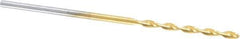 Chicago-Latrobe - 1/16" 135° High Speed Steel Jobber Drill - TiN Finish, Right Hand Cut, Parabolic Flute, Straight Shank, 1-7/8" OAL, Split Point - USA Tool & Supply