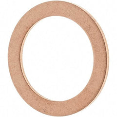 Value Collection - 1/2 SAE, 33/64" ID x 45/64" OD Oil Drain Plug Gasket - 1/32" Thick, Copper - USA Tool & Supply