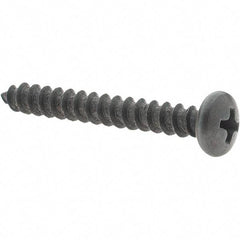 Value Collection - #10 Pan Head Phillips Sheet Metal Screw - Steel, 1-1/2" Length Under Head, Grade 2 - USA Tool & Supply