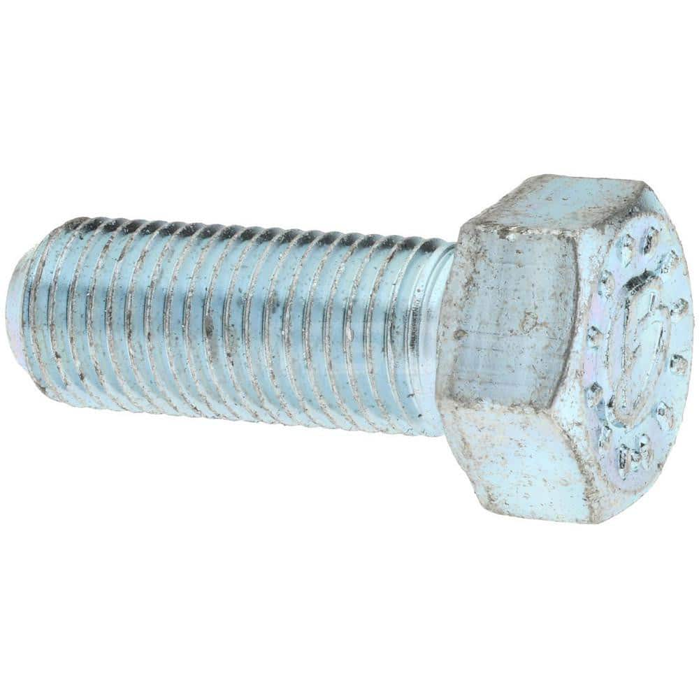 Hex Head Cap Screw: 3/8-24 x 7/8″, Grade 9 Alloy Steel, Zinc-Plated Clear Chromate