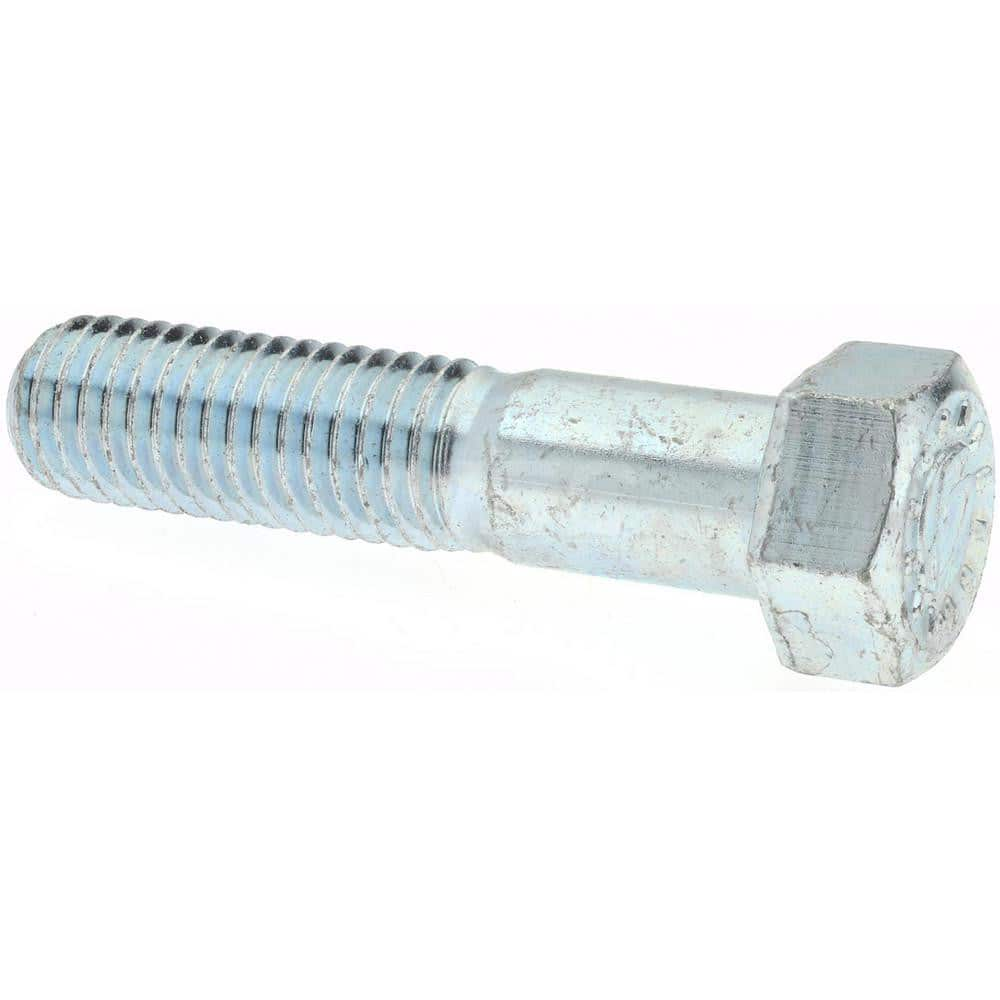 Hex Head Cap Screw: 9/16-12 x 2-1/2″, Grade 9 Alloy Steel, Zinc-Plated Clear Chromate