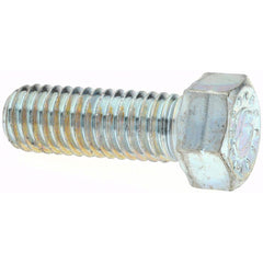 Hex Head Cap Screw: 1/4-20 x 1-1/2″, Grade 9 Alloy Steel, Zinc-Plated Clear Chromate