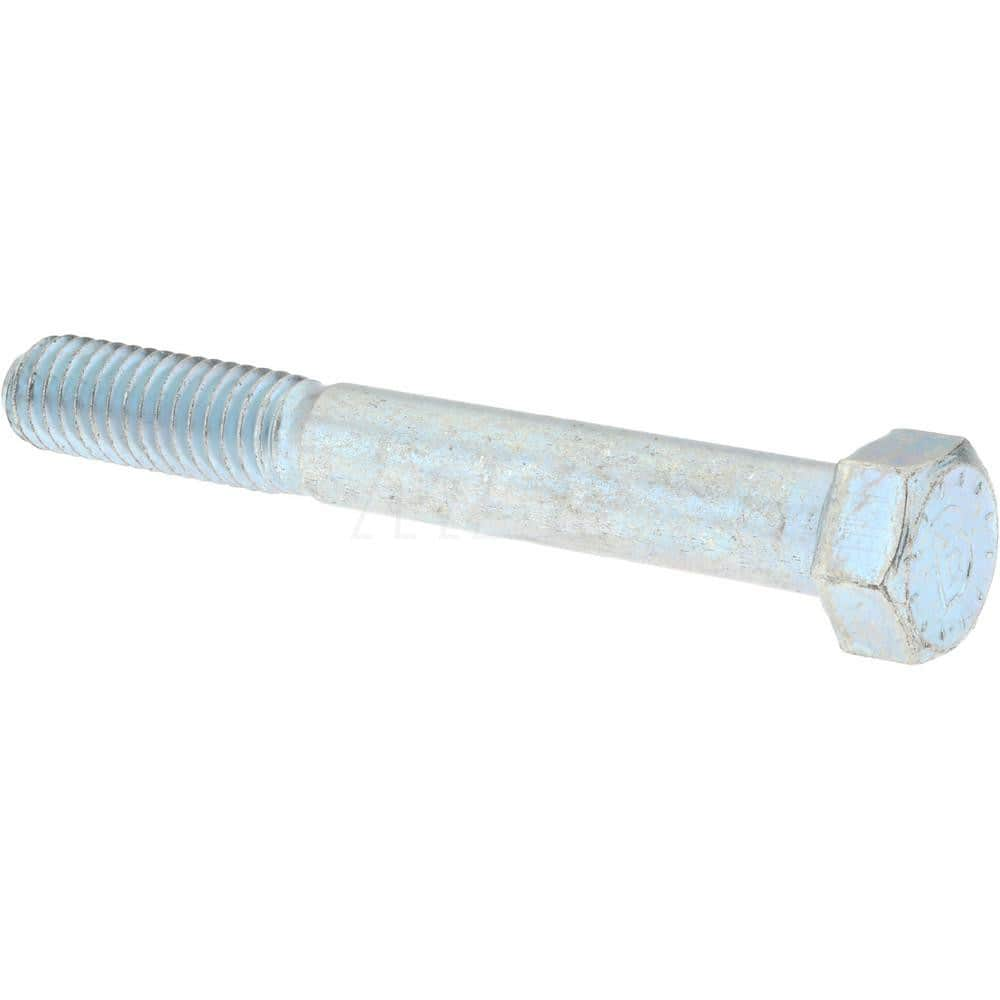 Hex Head Cap Screw: 3/8-16 x 2-1/4″, Grade 9 Alloy Steel, Zinc-Plated Clear Chromate