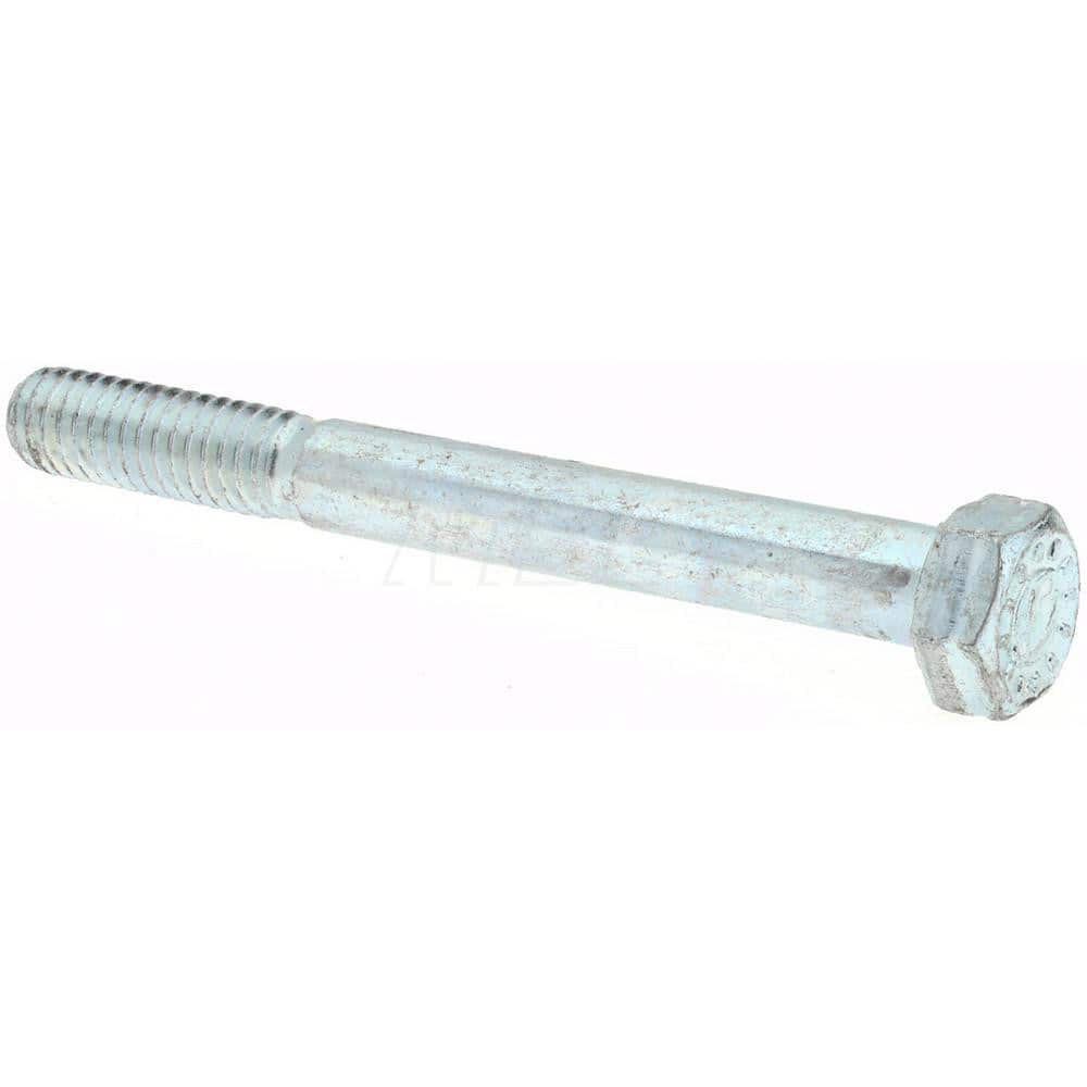 Hex Head Cap Screw: 1/4-20 x 3-1/2″, Grade 9 Alloy Steel, Zinc-Plated Clear Chromate