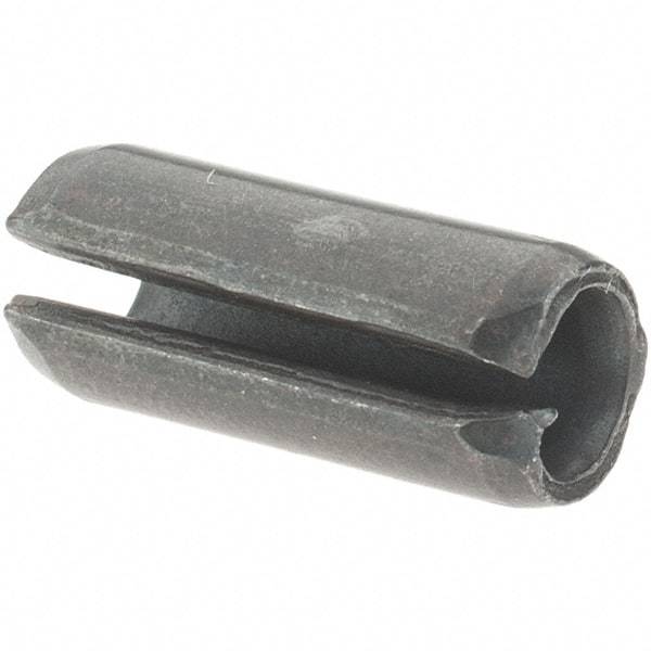 Value Collection - 1/4" Diam x 5/8" Long Slotted Spring Pin - Grade 1070-1090 Alloy Steel, Black Oxide Finish - USA Tool & Supply