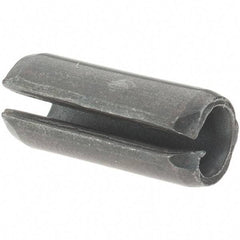 Value Collection - 1/4" Diam x 5/8" Long Slotted Spring Pin - Grade 1070-1090 Alloy Steel, Black Oxide Finish - USA Tool & Supply