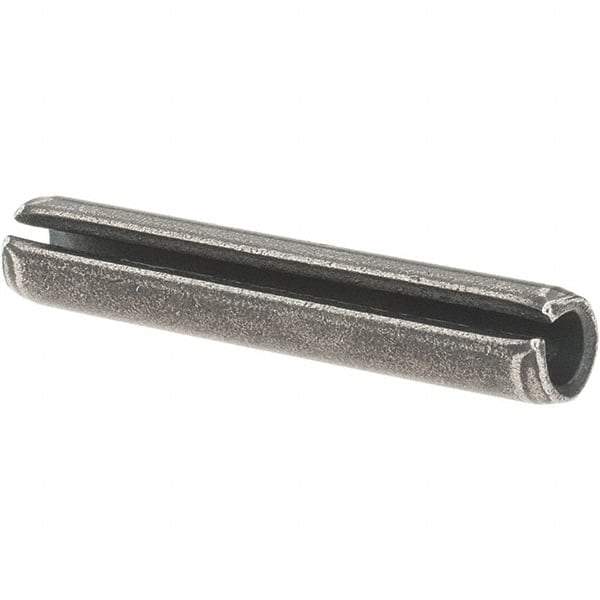 Value Collection - 7/32" Diam x 1-1/4" Long Slotted Spring Pin - Grade 1070-1090 Alloy Steel, Uncoated - USA Tool & Supply