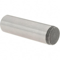 Value Collection - 7/16" Diam x 1-1/2" Pin Length Grade 8 Alloy Steel Standard Dowel Pin - C 50-58 Hardness, 39,100 Lb Breaking Strength, 1 Beveled & 1 Rounded End - USA Tool & Supply