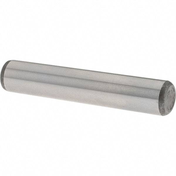 Value Collection - 3/8" Diam x 2" Pin Length Grade 8 Alloy Steel Standard Dowel Pin - C 50-58 Hardness, 28,700 Lb Breaking Strength, 1 Beveled & 1 Rounded End - USA Tool & Supply