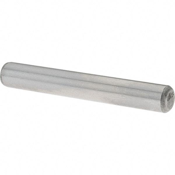 Value Collection - 1/4" Diam x 1-3/4" Pin Length Grade 8 Alloy Steel Standard Dowel Pin - C 50-58 Hardness, 12,800 Lb Breaking Strength, 1 Beveled & 1 Rounded End - USA Tool & Supply