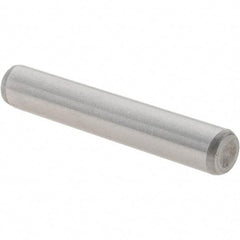 Value Collection - 1/4" Diam x 1-1/2" Pin Length Grade 8 Alloy Steel Standard Dowel Pin - C 50-58 Hardness, 12,800 Lb Breaking Strength, 1 Beveled & 1 Rounded End - USA Tool & Supply