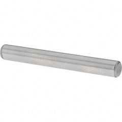 Value Collection - 3/16" Diam x 1-1/2" Pin Length Grade 8 Alloy Steel Standard Dowel Pin - C 50-58 Hardness, 7,200 Lb Breaking Strength, 1 Beveled & 1 Rounded End - USA Tool & Supply
