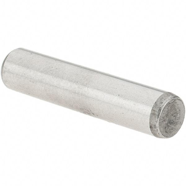 Value Collection - 3/16" Diam x 7/8" Pin Length Grade 8 Alloy Steel Standard Dowel Pin - C 50-58 Hardness, 7,200 Lb Breaking Strength, 1 Beveled & 1 Rounded End - USA Tool & Supply