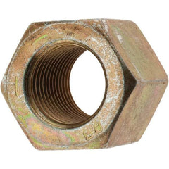 Value Collection - 9/16-18 UNF Steel Right Hand High Hex Nut - 7/8" Across Flats, 49/64" High, Zinc-Plated Finish - USA Tool & Supply