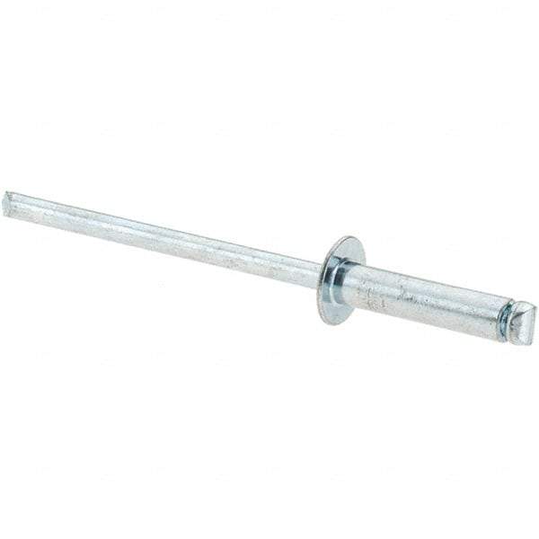 Value Collection - Size 46 Dome Head Steel Open End Blind Rivet - Steel Mandrel, 0.313" to 3/8" Grip, 1/4" Head Diam, 0.129" to 0.133" Hole Diam, 0.525" Length Under Head, 1/8" Body Diam - USA Tool & Supply