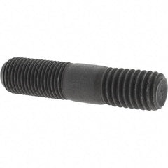 Value Collection - 1/2-20 Long Thread, 1/2-13 Short Thread, 2-1/4" OAL Unequal Double Threaded Stud - Steel, Uncoated, 1-1/16" Long Thread Length, 3/4" Short Thread Length - USA Tool & Supply