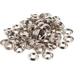 Value Collection - 3/32" Thick, Nickel-Plated Finish, Brass, Standard Countersunk Washer - 0.488" OD - USA Tool & Supply