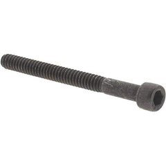 Value Collection - #6-32 UNC Hex Socket Drive, Socket Cap Screw - Alloy Steel, Black Oxide Finish, Partially Threaded, 1-1/2" Length Under Head - USA Tool & Supply