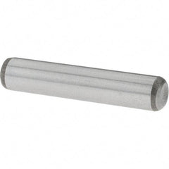 Value Collection - 1/4" Diam x 1-1/4" Pin Length Grade 8 Alloy Steel Standard Dowel Pin - C 50-58 Hardness, 12,800 Lb Breaking Strength, 1 Beveled & 1 Rounded End - USA Tool & Supply