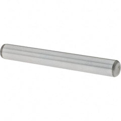 Value Collection - 1/4" Diam x 2" Pin Length Grade 8 Alloy Steel Standard Dowel Pin - C 50-58 Hardness, 12,800 Lb Breaking Strength, 1 Beveled & 1 Rounded End - USA Tool & Supply