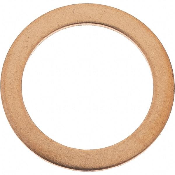 Value Collection - 9/16 SAE, 39/64" ID x 13/16" OD Oil Drain Plug Gasket - 1/32" Thick, Copper - USA Tool & Supply