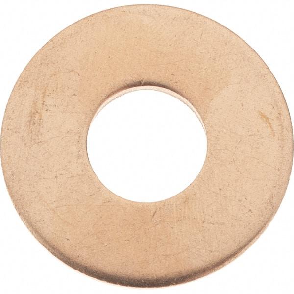 Value Collection - 1/2" Screw, Copper Standard Flat Washer - 0.563" ID x 1-3/8" OD, 0.091" Thick, Plain Finish - USA Tool & Supply
