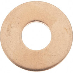 Value Collection - 1/2" Screw, Copper Standard Flat Washer - 0.563" ID x 1-3/8" OD, 0.091" Thick, Plain Finish - USA Tool & Supply