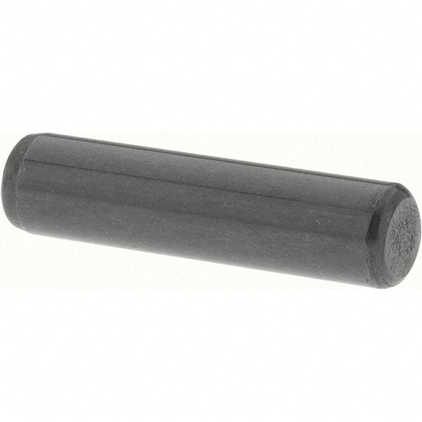 Value Collection - 3/16" Diam x 3/4" Pin Length Grade 8 Alloy Steel Standard Dowel Pin - Bright Finish, C 47-58 & C 60 (Surface) Hardness, 4,150 Lb (Single Shear), 8,300 Lb (Double Shear) Breaking Strength, 1 Beveled & 1 Rounded End - USA Tool & Supply