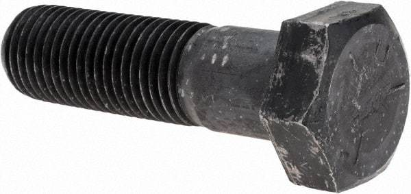 Value Collection - 1-1/4 - 7 UNC, 4-1/2" Length Under Head Hex Head Cap Screw - Partially Threaded, Grade 5 Steel, Uncoated, 1-7/8" Hex - USA Tool & Supply