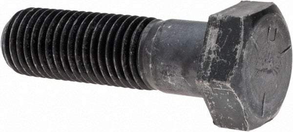 Made in USA - 1-1/8 - 7 UNC, 4" Length Under Head Hex Head Cap Screw - Partially Threaded, Grade 5 Steel, Uncoated, 1-11/16" Hex - USA Tool & Supply
