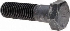 Made in USA - 1-1/8 - 7 UNC, 4" Length Under Head Hex Head Cap Screw - Partially Threaded, Grade 5 Steel, Uncoated, 1-11/16" Hex - USA Tool & Supply