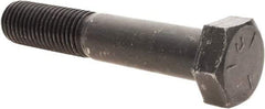 Value Collection - 1-8 UNC, 5-1/2" Length Under Head Hex Head Cap Screw - Partially Threaded, Grade 5 Steel, Uncoated, 1-1/2" Hex - USA Tool & Supply