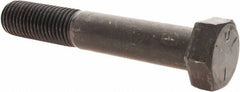 Value Collection - 1-8 UNC, 6" Length Under Head Hex Head Cap Screw - Partially Threaded, Grade 5 Steel, Uncoated, 1-1/2" Hex - USA Tool & Supply