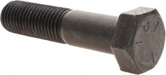 Value Collection - 1-8 UNC, 4-1/2" Length Under Head Hex Head Cap Screw - Partially Threaded, Grade 5 Steel, Uncoated, 1-1/2" Hex - USA Tool & Supply