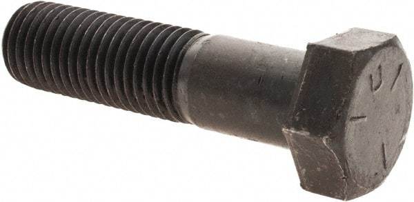 Value Collection - 1-8 UNC, 3-3/4" Length Under Head Hex Head Cap Screw - Partially Threaded, Grade 5 Steel, Uncoated, 1-1/2" Hex - USA Tool & Supply