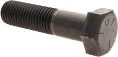 Value Collection - 1-8 UNC, 3-3/4" Length Under Head Hex Head Cap Screw - Partially Threaded, Grade 5 Steel, Uncoated, 1-1/2" Hex - USA Tool & Supply