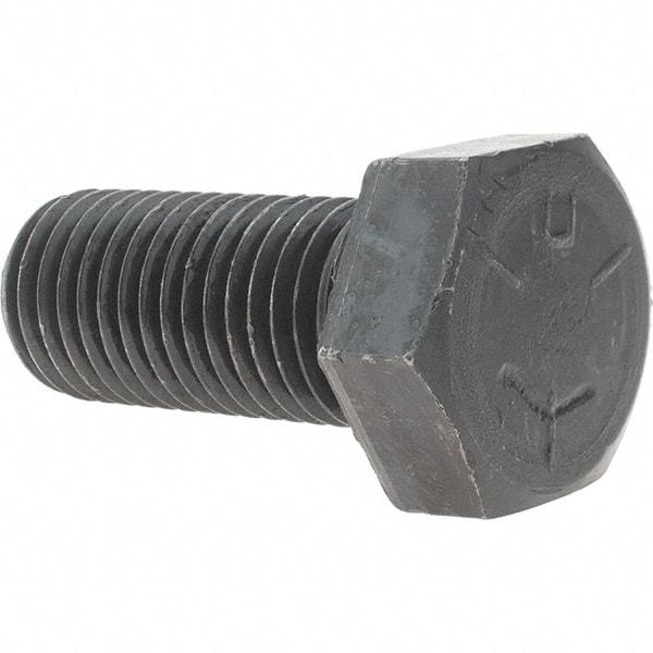 Value Collection - 1-8 UNC, 2-1/4" Length Under Head Hex Head Cap Screw - Fully Threaded, Grade 5 Steel, Uncoated, 1-1/2" Hex - USA Tool & Supply