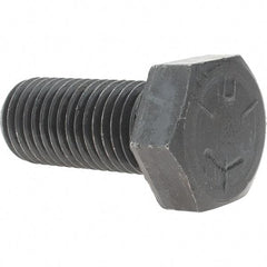Value Collection - 1-8 UNC, 2-1/4" Length Under Head Hex Head Cap Screw - Fully Threaded, Grade 5 Steel, Uncoated, 1-1/2" Hex - USA Tool & Supply