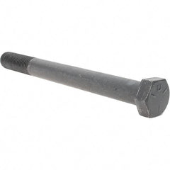 Value Collection - 7/8-9 UNC, 9" Length Under Head Hex Head Cap Screw - Partially Threaded, Grade 5 Steel, Uncoated, 1-5/16" Hex - USA Tool & Supply