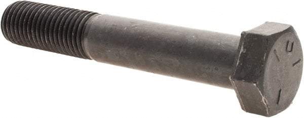 Value Collection - 7/8-9 UNC, 5-1/2" Length Under Head Hex Head Cap Screw - Partially Threaded, Grade 5 Steel, Uncoated, 1-5/16" Hex - USA Tool & Supply