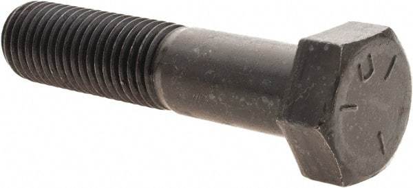 Value Collection - 7/8-9 UNC, 4" Length Under Head Hex Head Cap Screw - Partially Threaded, Grade 5 Steel, Uncoated, 1-5/16" Hex - USA Tool & Supply