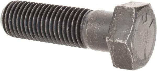 Value Collection - 7/8-9 UNC, 3" Length Under Head Hex Head Cap Screw - Partially Threaded, Grade 5 Steel, Uncoated, 1-5/16" Hex - USA Tool & Supply