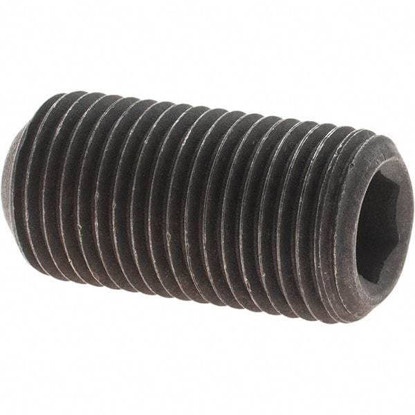 Value Collection - 1/2-20 UNF, 1" OAL, Cup Point Set Screw - Grade 8 Alloy Steel, 1/4" Key - USA Tool & Supply
