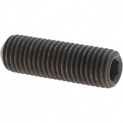 Value Collection - 5/16-24 UNF, 1" OAL, Cup Point Set Screw - Grade 8 Alloy Steel, 5/32" Key - USA Tool & Supply
