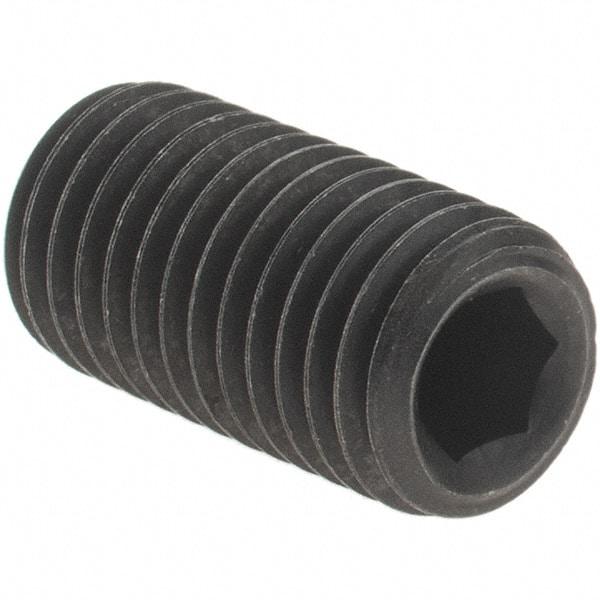 Value Collection - 5/16-24 UNF, 5/8" OAL, Cup Point Set Screw - Grade 8 Alloy Steel, 5/32" Key - USA Tool & Supply
