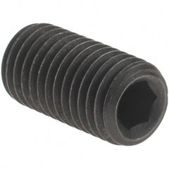 Value Collection - 5/16-24 UNF, 5/8" OAL, Cup Point Set Screw - Grade 8 Alloy Steel, 5/32" Key - USA Tool & Supply